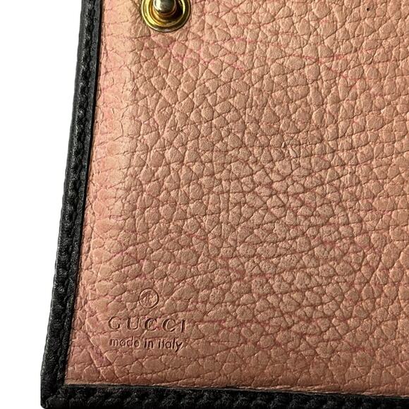 G2. Gucci Calfskin GG Marmont Bow Flap Wallet Black - Picture 6 of 16